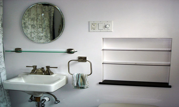 Small Space Bathroom Renovation Wall Mount Sink Bathroom Niche